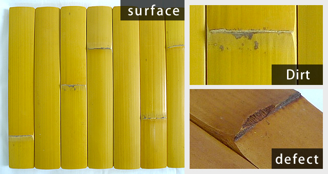 Bamboo wall material surface