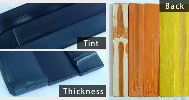 Bamboo wall material Tint Thickness Back
