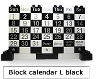 Block calendar L black